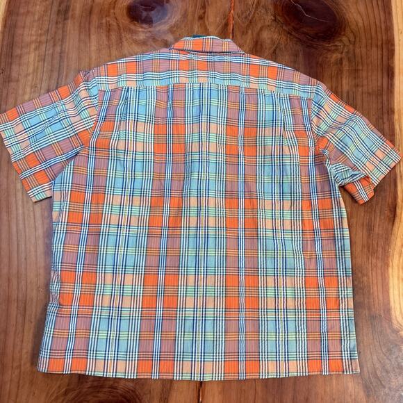 NEW LL Bean Men's Shirt XL Plaid Cotton Button Slightly Fitted Organic S/S RR25 - Picture 5 of 6